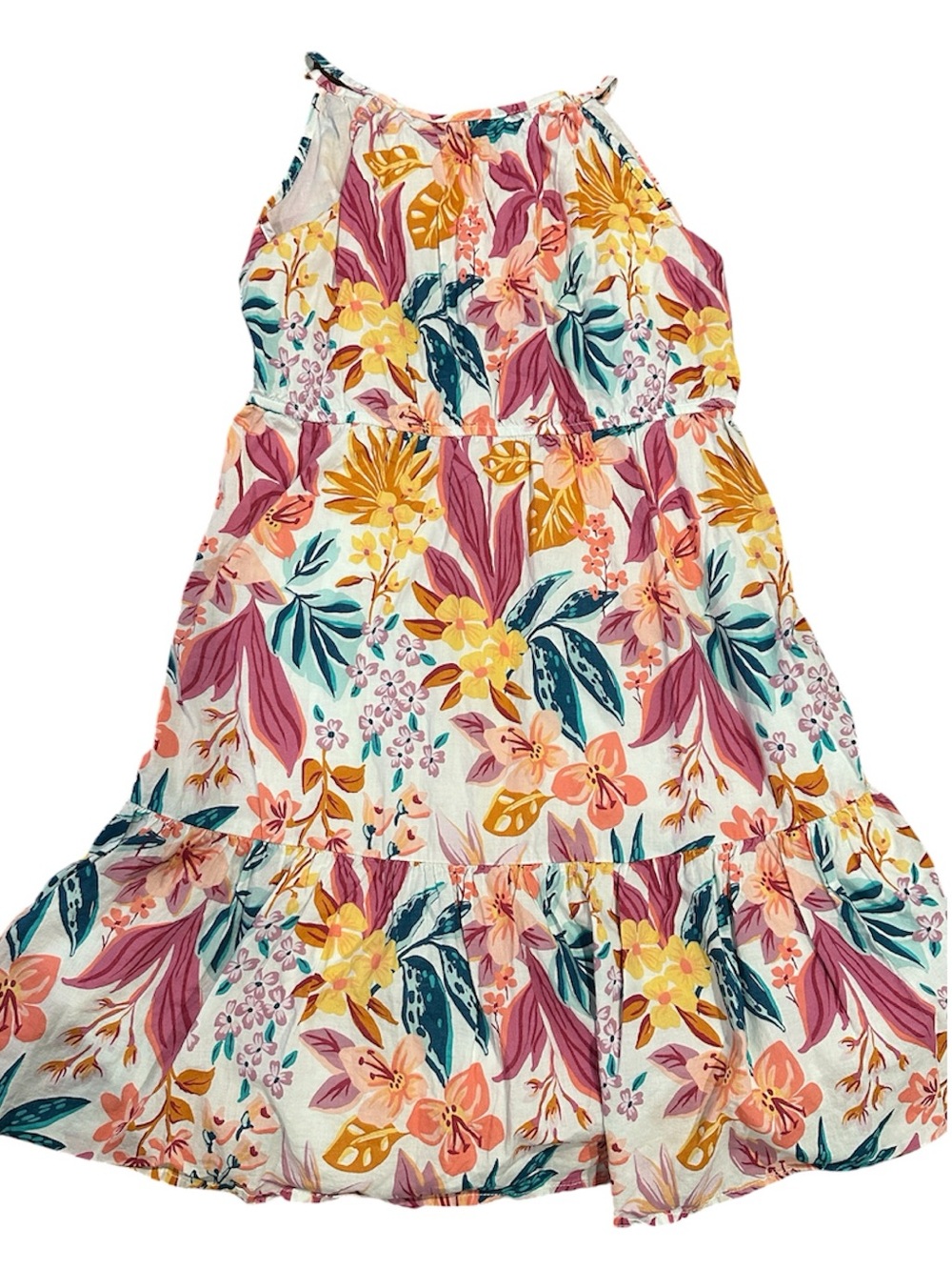 jumping beans Floral Sundress in White, Yellow, Pink, Teal